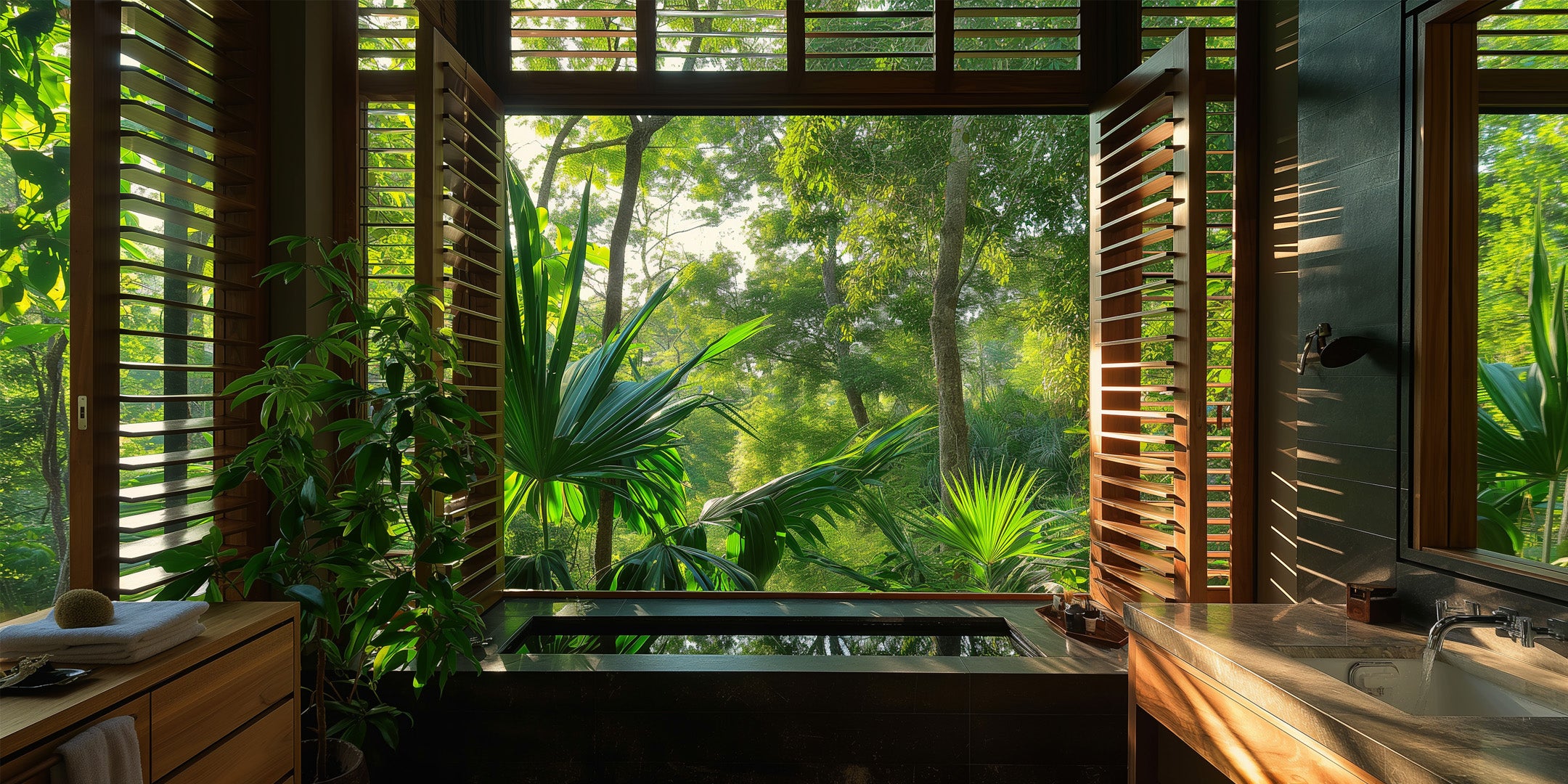 FORMSELECTION Tropical Tree House Bathroom